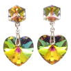 Серьги Xuping цвет Родий с кристаллами Swarovski пусеты "Кубики с кр-ми сердечками Vitrail Medium" фото №2 Серьги Xuping цвет Родий с кристаллами Swarovski пусеты "Кубики с кр-ми сердечками Vitrail Medium" фото №2