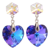 Серьги Xuping цвет Родий с кристаллами Swarovski пусеты "Кубики с кр-ми сердечками Bermuda Blue" фото №2 Серьги Xuping цвет Родий с кристаллами Swarovski пусеты "Кубики с кр-ми сердечками Bermuda Blue" фото №2