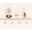 Сережки Xuping колір Родій з кристалами Swarovski пусети Овальні кристали Montana фото №2 Сережки Xuping колір Родій з кристалами Swarovski пусети Овальні кристали Montana фото №2