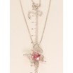 Кулон Xuping цвет Родий с кр-ми Swarovski на цепочке Бабочка с кубом Rose и кристаллами дл.40-45см х 1мм фото №2 Кулон Xuping цвет Родий с кр-ми Swarovski на цепочке Бабочка с кубом Rose и кристаллами дл.40-45см х 1мм фото №2