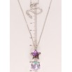 Кулон Xuping колір Родій із кр-ми Swarovski на ланцюжку Зірка з кубом кристал Paradise Shine дл. 40-45см х 1мм фото №2