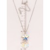 Кулон Xuping цвет Родий с кр-ми Swarovski на цепочке Звезда с кубом кристалл Shimmer дл. 40-45см х 1мм фото №2 Кулон Xuping цвет Родий с кр-ми Swarovski на цепочке Звезда с кубом кристалл Shimmer дл. 40-45см х 1мм фото №2