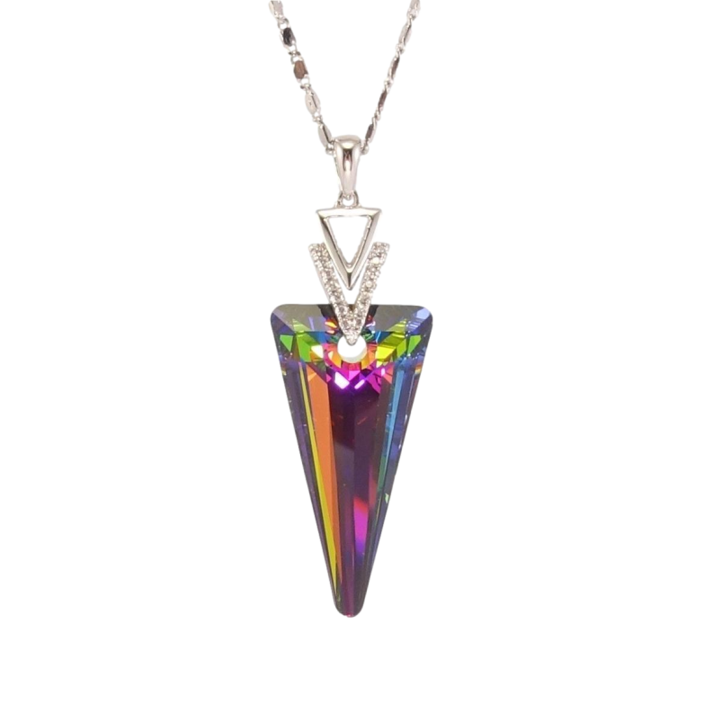 Кулон Xuping колір Родій з кр-ми Swarovski на ланцюжку Стріла кристал Vitrail Medium дл. 40-45см х 2мм фото №3 Кулон Xuping колір Родій з кр-ми Swarovski на ланцюжку Стріла кристал Vitrail Medium дл. 40-45см х 2мм фото №3