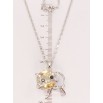 Кулон Xuping колір Родій з кр-ми Swarovski на ланцюжку Кіт кристал Golden Shadow дл. 42,5см х 2мм фото №2 Кулон Xuping колір Родій з кр-ми Swarovski на ланцюжку Кіт кристал Golden Shadow дл. 42,5см х 2мм фото №2