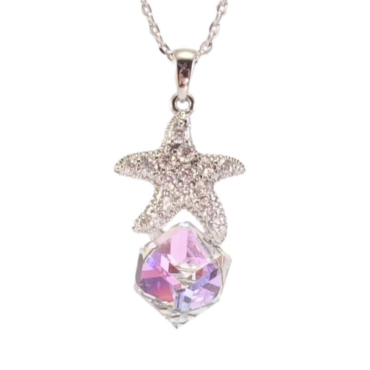 Кулон Xuping колір Родій з кр-ми Swarovski на ланцюжку Кристальний куб Tanzanite з морською зіркою дл. 39-44см х фото №13 Кулон Xuping колір Родій з кр-ми Swarovski на ланцюжку Кристальний куб Tanzanite з морською зіркою дл. 39-44см х фото №13