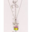 Кулон Xuping колір Родій з кр-ми Swarovski на ланцюжку Кристальний куб Vitrail Med. з морською зіркою дл. 39-44см х фото №2