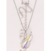 Кулон Xuping цвет Родий с кр-ми Swarovski на цепочке Лебедь с кристаллом АВ дл. 40-45см х 1мм фото №2 Кулон Xuping цвет Родий с кр-ми Swarovski на цепочке Лебедь с кристаллом АВ дл. 40-45см х 1мм фото №2