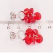 Сережки Xuping колір Родій з кристалами Swarovski пусети Кристали Light Siam на колечках фото №2 Сережки Xuping колір Родій з кристалами Swarovski пусети Кристали Light Siam на колечках фото №2