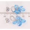Сережки Xuping колір Родій з кристалами Swarovski пусети Кристали Aquamarine на колечках фото №2 Сережки Xuping колір Родій з кристалами Swarovski пусети Кристали Aquamarine на колечках фото №2