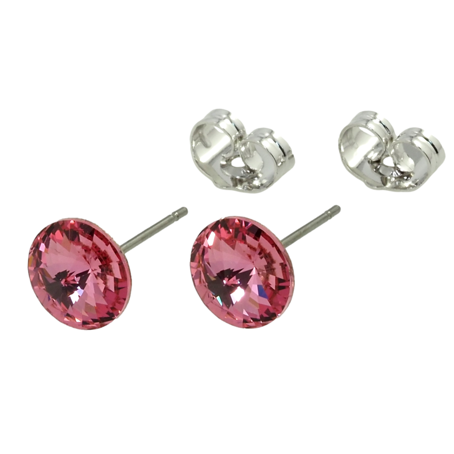 Серьги Xuping цвет Родий с кристаллами Swarovski пусеты Кристаллы Rose ø 8мм фото №1 Серьги Xuping цвет Родий с кристаллами Swarovski пусеты Кристаллы Rose ø 8мм фото №1
