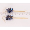 Сережки Xuping колір 18K з кристалами Swarovski французький замок Кристали Metallic Blue з ланцюжками фото №2 Сережки Xuping колір 18K з кристалами Swarovski французький замок Кристали Metallic Blue з ланцюжками фото №2
