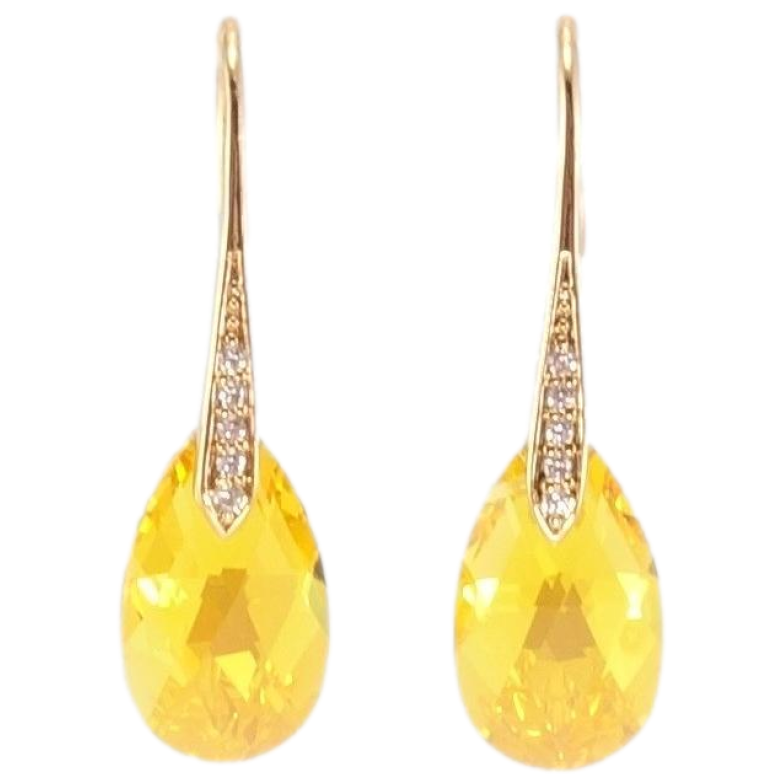 Сережки Xuping колір 18K з кристалами Swarovski французький замок Кристали Sunflower на дужках фото №5 Сережки Xuping колір 18K з кристалами Swarovski французький замок Кристали Sunflower на дужках фото №5