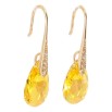 Серьги Xuping цвет 18K с кристаллами Swarovski французский замок Кристаллы Sunflower на дужках фото №3 Серьги Xuping цвет 18K с кристаллами Swarovski французский замок Кристаллы Sunflower на дужках фото №3