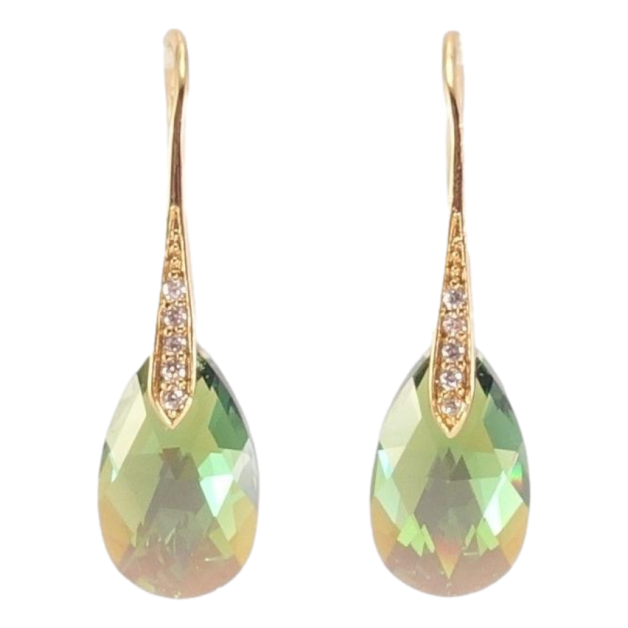 Серьги Xuping цвет 18K с кристаллами Swarovski французский замок Кристаллы Tabac на дужках фото №1 Серьги Xuping цвет 18K с кристаллами Swarovski французский замок Кристаллы Tabac на дужках фото №1
