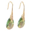 Серьги Xuping цвет 18K с кристаллами Swarovski французский замок Кристаллы Tabac на дужках фото №3 Серьги Xuping цвет 18K с кристаллами Swarovski французский замок Кристаллы Tabac на дужках фото №3