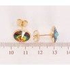 Сережки Xuping колір 18K з кристалами Swarovski пусети Кристали Vitrail Medium в ободковій оправі ø фото №3