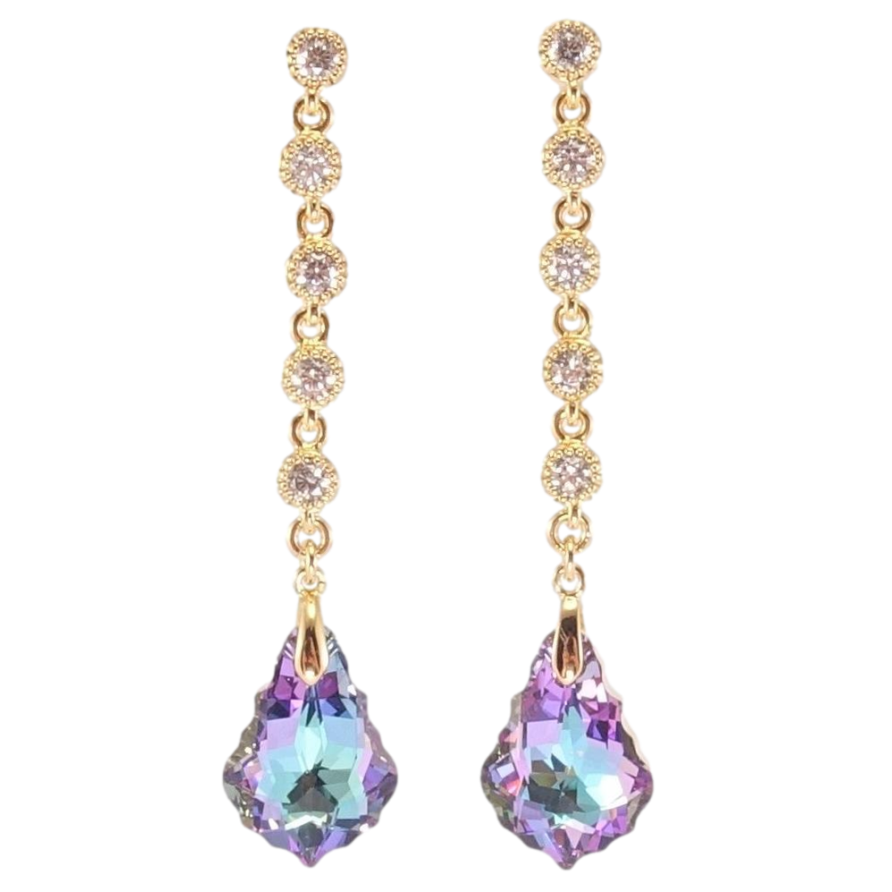 Сережки Xuping колір 18K з кристалами Swarovski пусети "Кристали Paradise Shine на доріжці" фото №1 Сережки Xuping колір 18K з кристалами Swarovski пусети "Кристали Paradise Shine на доріжці" фото №1