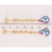 Сережки Xuping колір 18K з кристалами Swarovski пусети "Кристали Paradise Shine на доріжці" фото №3 Сережки Xuping колір 18K з кристалами Swarovski пусети "Кристали Paradise Shine на доріжці" фото №3