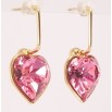 Серьги Xuping цвет 18K с кристаллами Swarovski пусеты "Кристальные сердечки Rose" фото №2 Серьги Xuping цвет 18K с кристаллами Swarovski пусеты "Кристальные сердечки Rose" фото №2