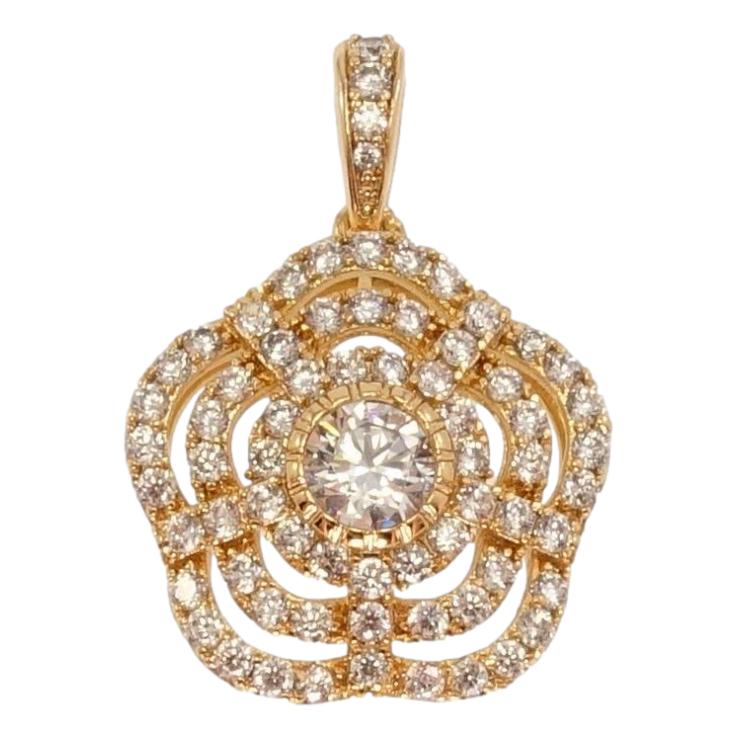 Кулон Xuping Позолота 18K Роскошный цветок с цирконием фото №16 Кулон Xuping Позолота 18K Роскошный цветок с цирконием фото №16