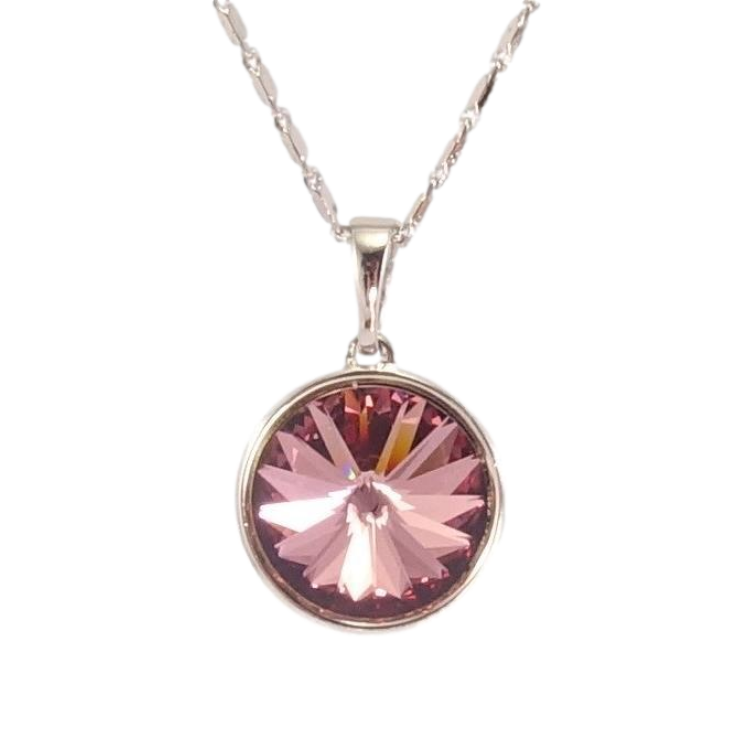 Кулон Xuping колір Родій з кр-ми Swarovski на ланцюжку Кристал Amethyst довжина 39-44см х 2мм фото №11 Кулон Xuping колір Родій з кр-ми Swarovski на ланцюжку Кристал Amethyst довжина 39-44см х 2мм фото №11
