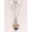 Кулон Xuping колір Родій з кр-ми Swarovski на ланцюжку Кристальне серце Vitrail Light довжина 39-44см х 2мм фото №2 Кулон Xuping колір Родій з кр-ми Swarovski на ланцюжку Кристальне серце Vitrail Light довжина 39-44см х 2мм фото №2