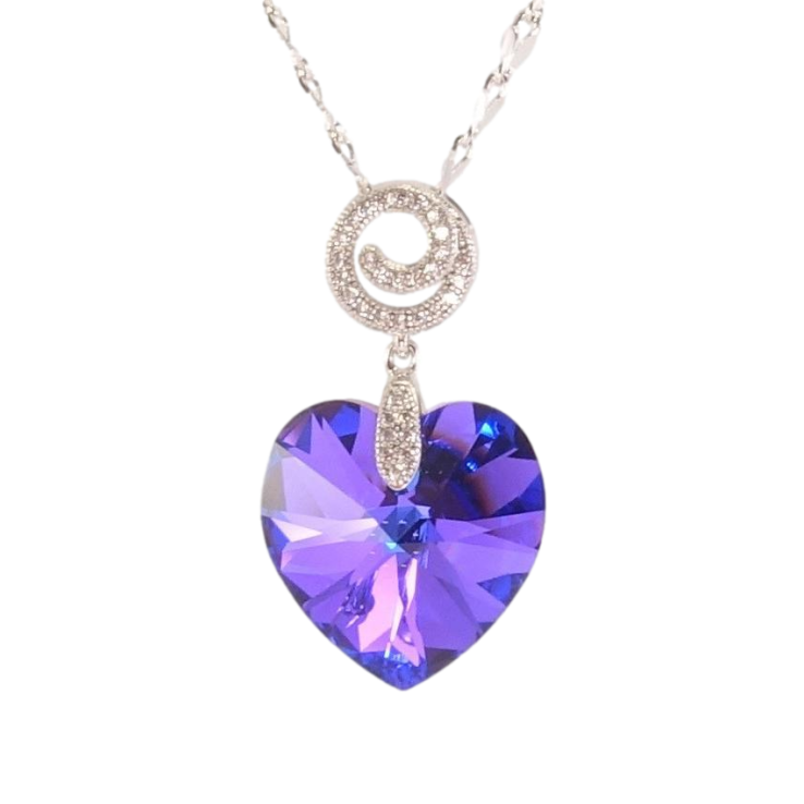 Кулон Xuping колір Родій з кр-ми Swarovski на ланцюжку Кристальне серце Majestic Blue довжина 39-44см х 2мм фото №18 Кулон Xuping колір Родій з кр-ми Swarovski на ланцюжку Кристальне серце Majestic Blue довжина 39-44см х 2мм фото №18