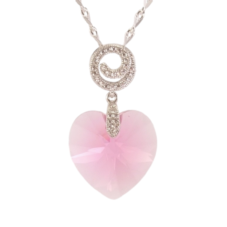 Кулон Xuping колір Родій з кр-ми Swarovski на ланцюжку Кристальне серце Rose довжина 39-44см х 2мм фото №17 Кулон Xuping колір Родій з кр-ми Swarovski на ланцюжку Кристальне серце Rose довжина 39-44см х 2мм фото №17