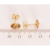 Серьги Xuping цвет 18K с кристаллами Swarovski пусеты Кристалл Topaz в ободковой оправе ø 10мм фото №3