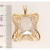 Кулон Xuping Позолота 18K Фигурный с граненным кристаллом и мелким цирконием фото №3