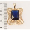 Кулон Xuping Позолота 18K Фігурний із синім граненим кристалом та дрібним цирконієм фото №2 Кулон Xuping Позолота 18K Фігурний із синім граненим кристалом та дрібним цирконієм фото №2