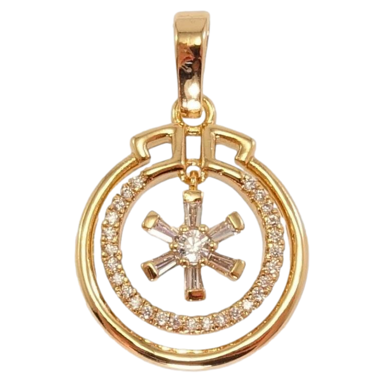 Кулон Xuping Позолота 18K Кристальна зірочка в колечках фото №6