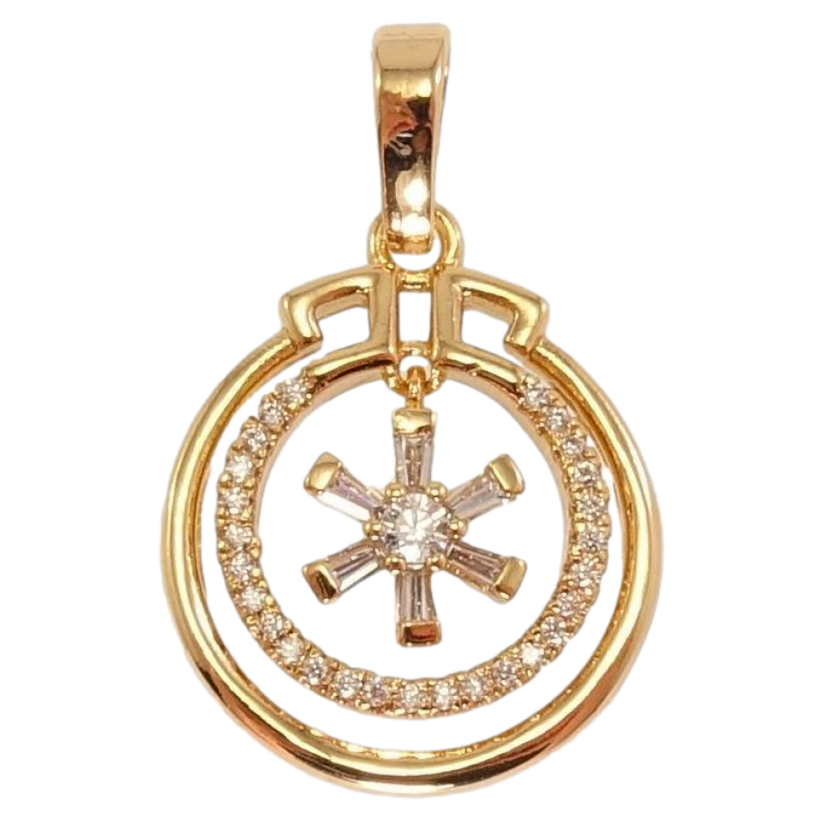 Кулон Xuping Позолота 18K Кристальная звездочка в колечках фото №1
