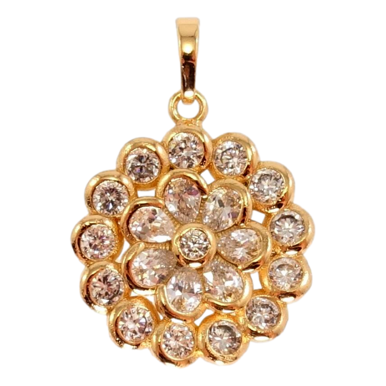 Кулон Xuping Позолота 18K Пишна кристальна квітка фото №12 Кулон Xuping Позолота 18K Пишна кристальна квітка фото №12