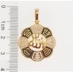 Кулон Xuping Позолота 18K Цветочек с узором черно-белой эмалью и надписью Аллах фото №2 Кулон Xuping Позолота 18K Цветочек с узором черно-белой эмалью и надписью Аллах фото №2
