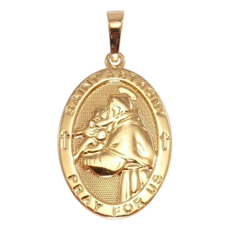 Кулон Xuping Позолота 18K Декоративна Ладанка Святий Антоній фото №7 Кулон Xuping Позолота 18K Декоративна Ладанка Святий Антоній фото №7