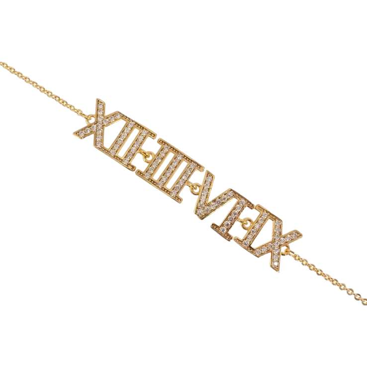 Браслет Xuping Позолота 18K Римські цифри довжина з доп. 16,5-19см х 1-9мм фото №21
