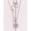 Кулон Xuping колір Родій з кр-ми Swarovski на ланцюжку Кристальний куб в обрамленні кристалів довжина 40-45см х 1мм фото №2