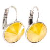 Серьги Xuping цвет Родий с кристаллами Swarovski французский замок "Кристалл Buttercup на дужке" ø 14мм фото №2 Серьги Xuping цвет Родий с кристаллами Swarovski французский замок "Кристалл Buttercup на дужке" ø 14мм фото №2