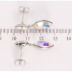 Серьги Xuping цвет Родий с кристаллами Swarovski пусеты Кристаллы АВ в огранке Маркиз фото №2