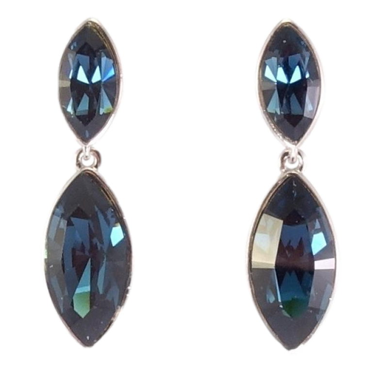 Сережки Xuping колір Родій з кристалами Swarovski пусети Кристали Montana в ограновуванні Маркіз фото №19 Сережки Xuping колір Родій з кристалами Swarovski пусети Кристали Montana в ограновуванні Маркіз фото №19