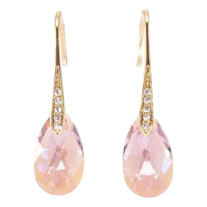 Сережки Xuping колір 18K з кристалами Swarovski французький замок Кристальні крапельки Light Rose фото №21 Сережки Xuping колір 18K з кристалами Swarovski французький замок Кристальні крапельки Light Rose фото №21