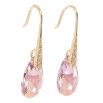 Серьги Xuping цвет 18K с кристаллами Swarovski французский замок Кристальные капельки Light Rose фото №3 Серьги Xuping цвет 18K с кристаллами Swarovski французский замок Кристальные капельки Light Rose фото №3
