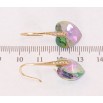 Серьги Xuping цвет 18K с кристаллами Swarovski французский замок Кристальные сердечки Vitrail Light фото №2