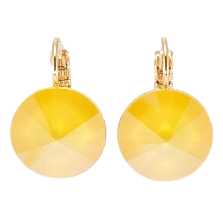 Серьги Xuping цвет 18K с кристаллами Swarovski французский замок Кристаллы Buttercup ø 14мм фото №1 Серьги Xuping цвет 18K с кристаллами Swarovski французский замок Кристаллы Buttercup ø 14мм фото №1