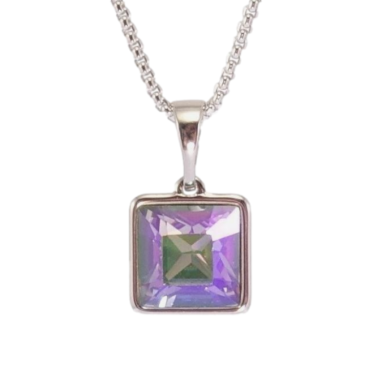 Кулон Xuping колір Родій з кр-ми Swarovski на ланцюжку Кристал Paradise Shine 10х10мм довжина 40-45см х 1мм фото №7 Кулон Xuping колір Родій з кр-ми Swarovski на ланцюжку Кристал Paradise Shine 10х10мм довжина 40-45см х 1мм фото №7