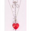Кулон Xuping колір Родій з кр-ми Swarovski на ланцюжку Кристальне серце Light Siam довжина 42-47см х 1мм фото №2 Кулон Xuping колір Родій з кр-ми Swarovski на ланцюжку Кристальне серце Light Siam довжина 42-47см х 1мм фото №2