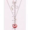 Кулон Xuping колір Родій з кр-ми Swarovski на ланцюжку Кристал Light Rose з завитком довжина 41-45,5см х 2мм фото №2 Кулон Xuping колір Родій з кр-ми Swarovski на ланцюжку Кристал Light Rose з завитком довжина 41-45,5см х 2мм фото №2