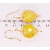 Серьги Xuping Позолота 18K подвески французский замок Желтые сердечки с мелкими жемчужными бусинами фото №2 Серьги Xuping Позолота 18K подвески французский замок Желтые сердечки с мелкими жемчужными бусинами фото №2
