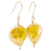 Серьги Xuping Позолота 18K подвески французский замок Желтые сердечки с мелкими жемчужными бусинами фото №3 Серьги Xuping Позолота 18K подвески французский замок Желтые сердечки с мелкими жемчужными бусинами фото №3